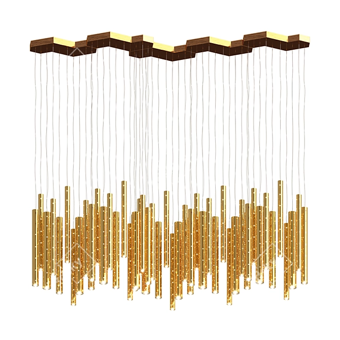 Elegant Rain Pendant Lighting 3D model image 5