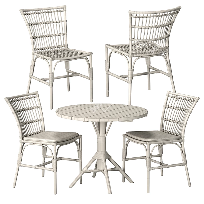 Sika Design Outdoor Dining Set 3D model image 4