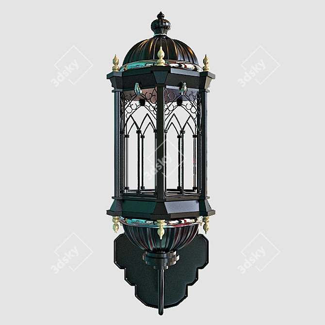 Classic Lantern Chandelier 3D model image 1