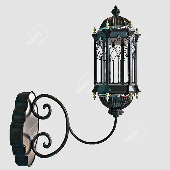 Classic Lantern Chandelier 3D model image 3