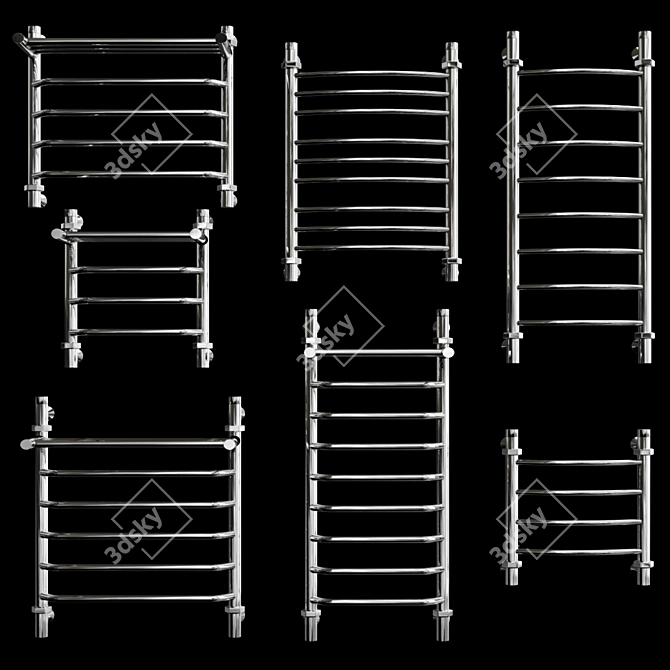 Nika Collection Heated Towel Rail 3D model image 4