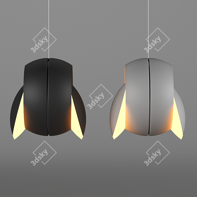 Eclipse Swing Lamp: Magnetic Lighting 3D model image 2