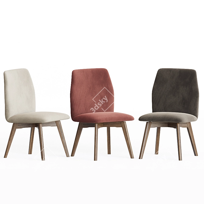 Modern Chair Set: Connubia Maya & Hexa 3D model image 3