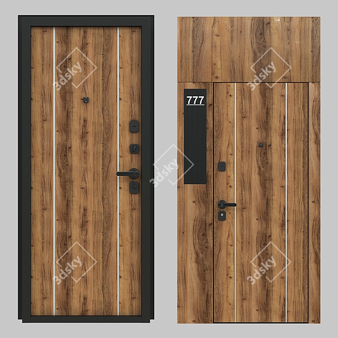 OM Prima Fortezza: Designer Doors for Your Home 3D model image 1