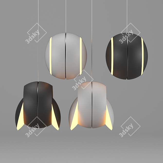 Eclipse Swing Lamp: Magnetic Illumination 3D model image 1
