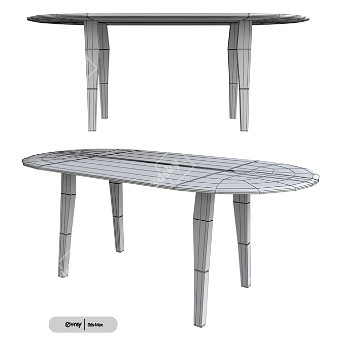 MAXIMUS Marble Table: Elegant and Modern 3D model image 2