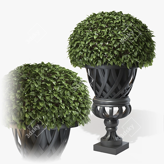 Modern Cypress Gardens Planter 3D model image 1