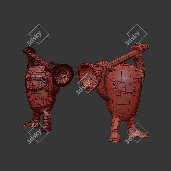 Funko Toilet Ninjas - Paka Paka 3D model image 5