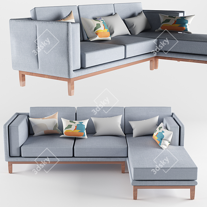 Cozy Comfort Sofa 3D model image 1