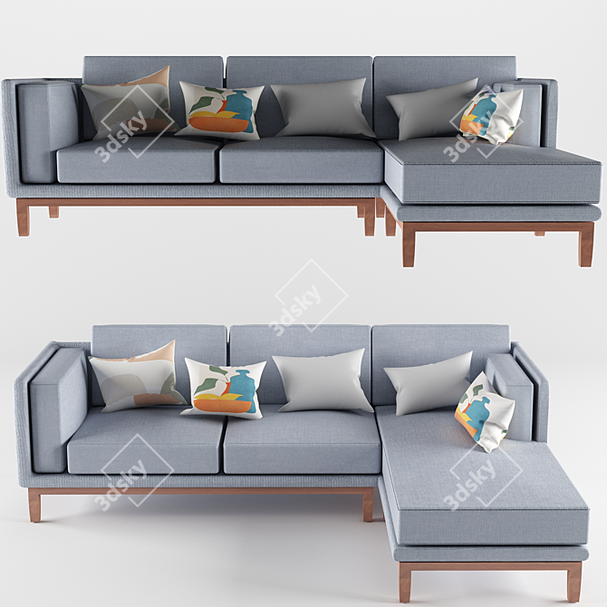 Cozy Comfort Sofa 3D model image 2