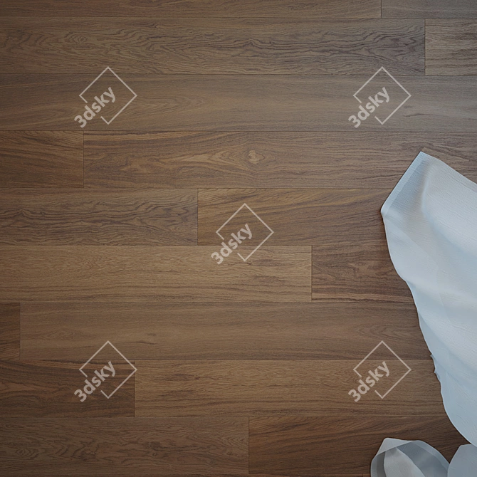 Zanzibar Oak Flooring: High Quality, Tiled Design 3D model image 2
