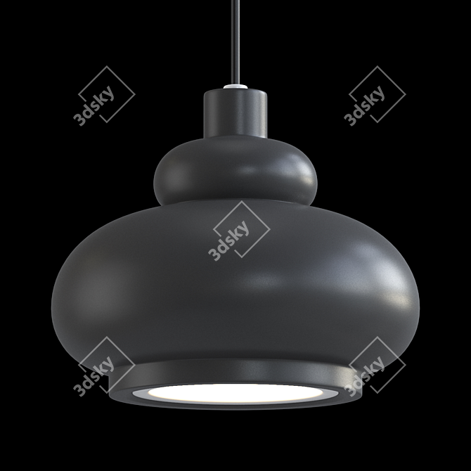 Sleek Modern Pendant Lamp 3D model image 2
