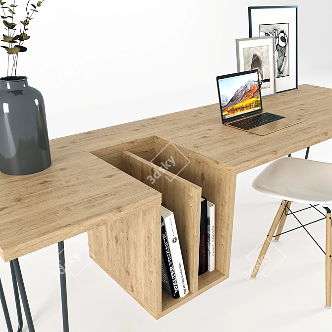 Sturdy Work Table - 2000x600x730mm 3D model image 12