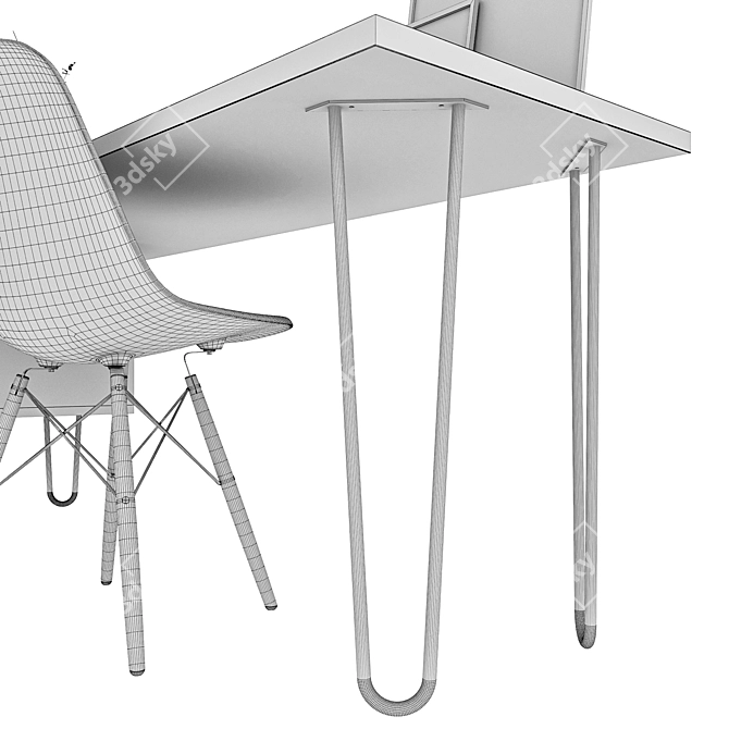 Sturdy Work Table - 2000x600x730mm 3D model image 20