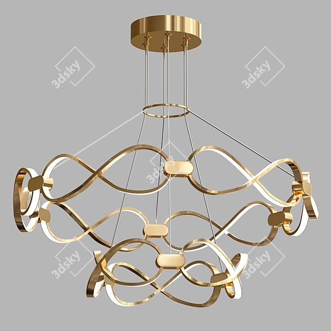 Modern LED Chandelier Pendant - FORLI 3D model image 1