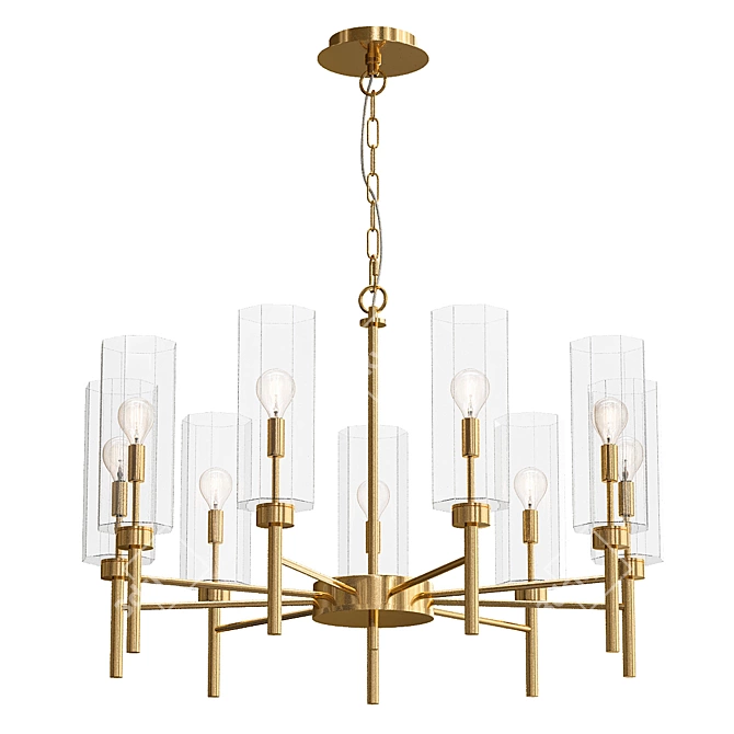 Title: Gracilis 2648-9P Pendant Chandelier 3D model image 1