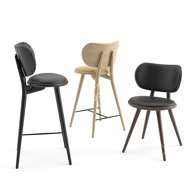 Mater Chairs & Stools Collection 3D model image 4