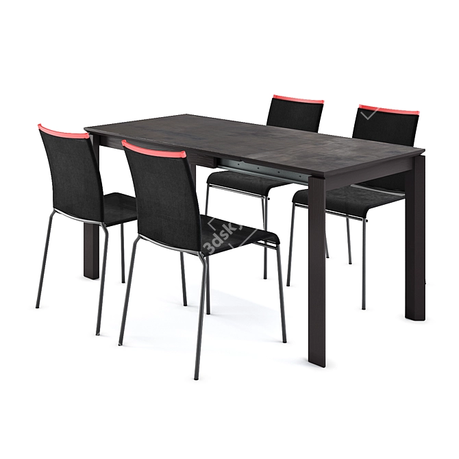 Elegant Calligaris Duca Table Set 3D model image 4