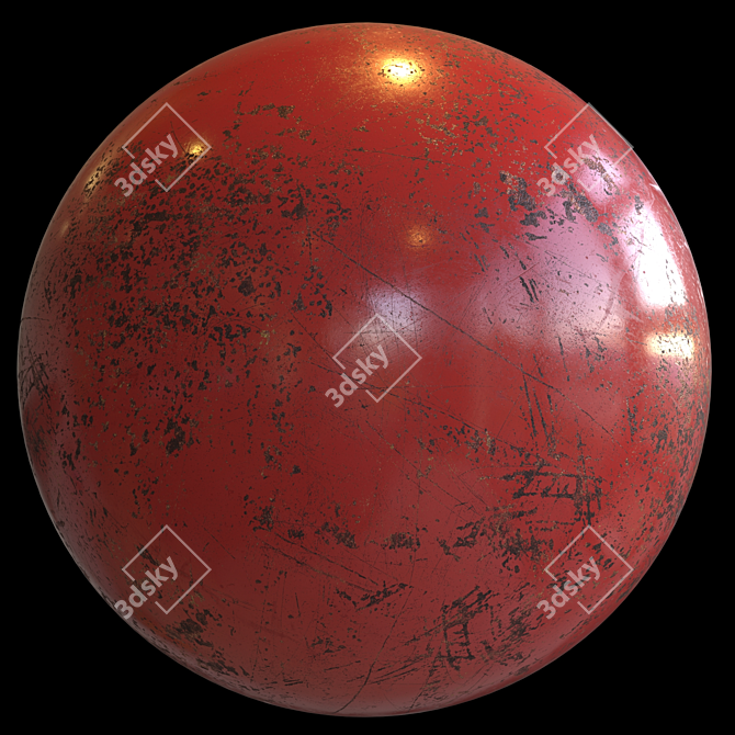 Antique Rusty Iron Paint 3D model image 5