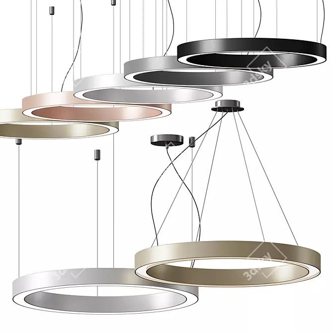 Elegant Lightnet Ringo Star Pendant 3D model image 1