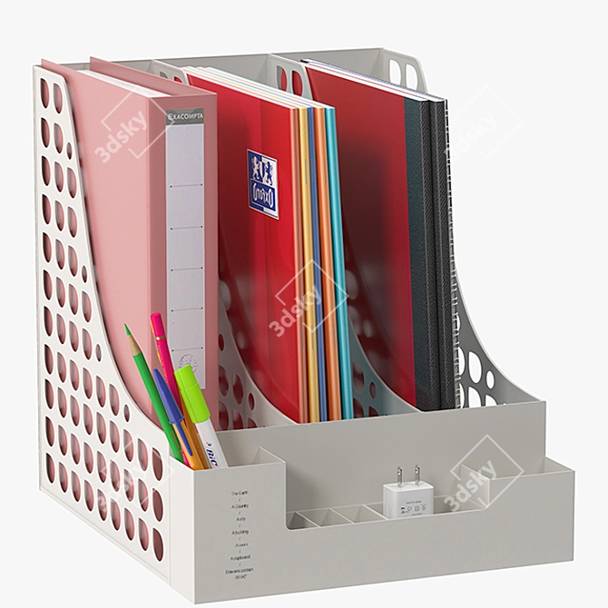 Sleek Document Organizer: Polys: 116k 3D model image 4