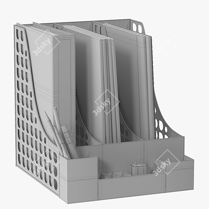 Sleek Document Organizer: Polys: 116k 3D model image 2