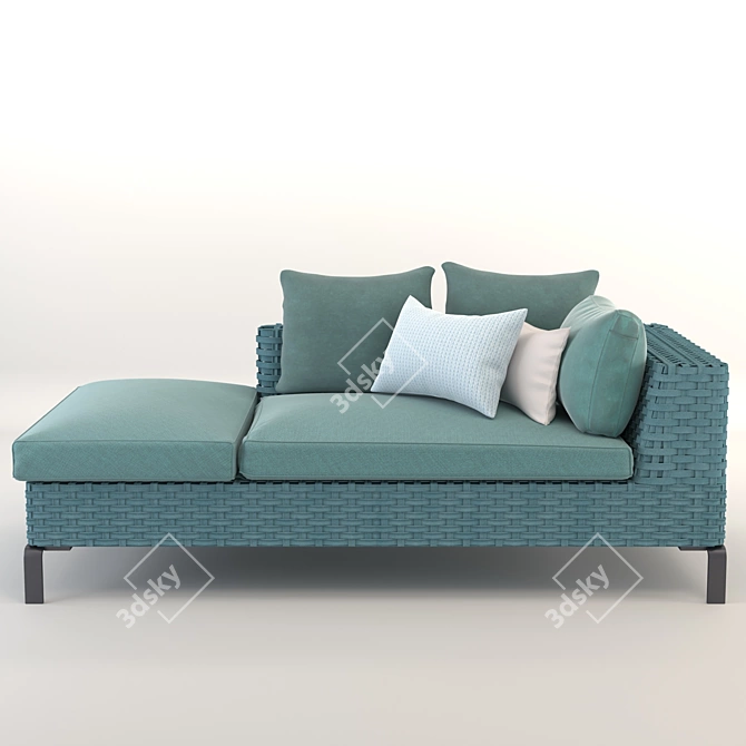 Italian Outdoor Elegance: Ray Sofa 3D model image 3