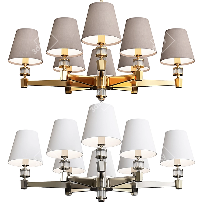 MW-Light DelRey 8 - Elegant Ceiling Chandelier 3D model image 1