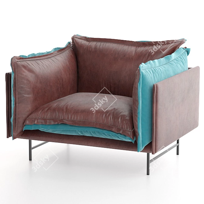 Elegant Bovino Armchair: 3D Model 3D model image 1