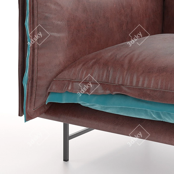 Elegant Bovino Armchair: 3D Model 3D model image 4