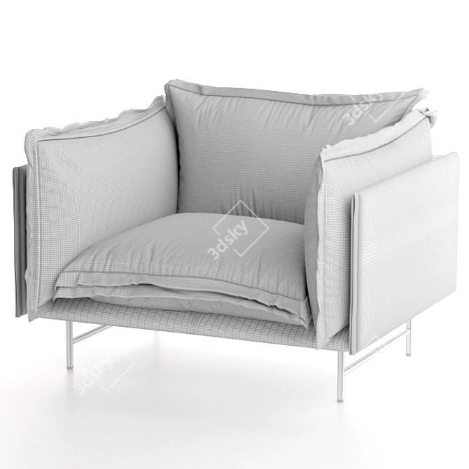 Elegant Bovino Armchair: 3D Model 3D model image 5