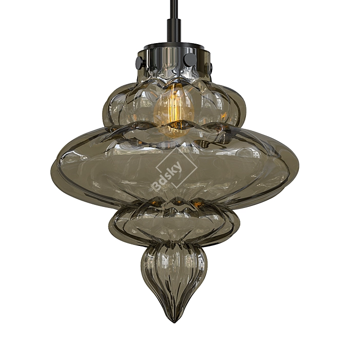 Heathfield Signature Smoked Glass Pendant 3D model image 1