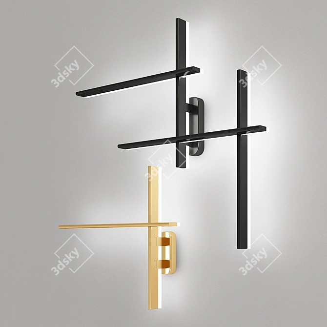 Modern Italian BASONI Wall Light 3D model image 1