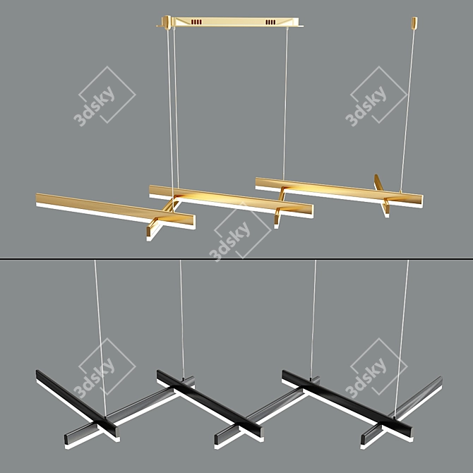 Italian Elegance: Basoni Hanging Chandelier 3D model image 1