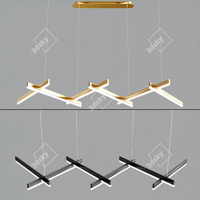 Italian Elegance: Basoni Hanging Chandelier 3D model image 2