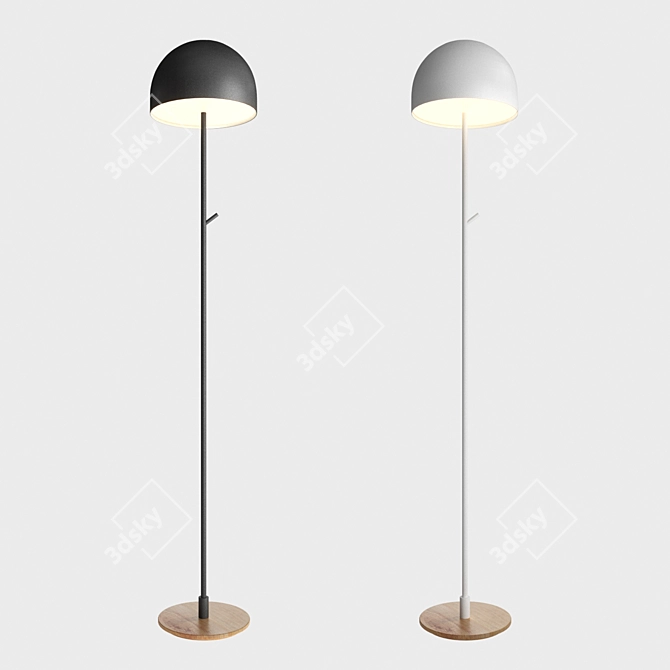 Modern Hemispherical Floor Lamp 3D model image 2