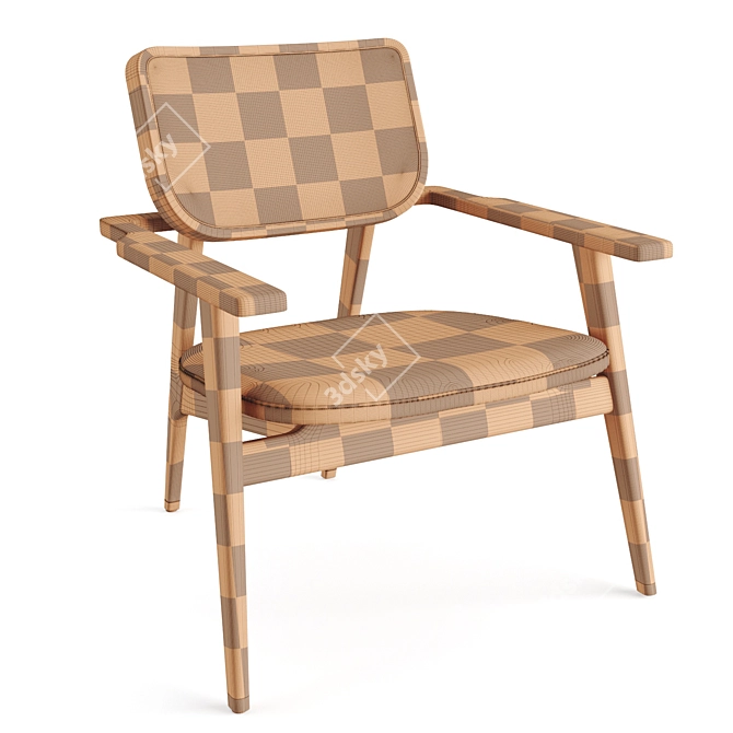 Stylish Phileas Armchair: Perfect Comfort & Design 3D model image 5
