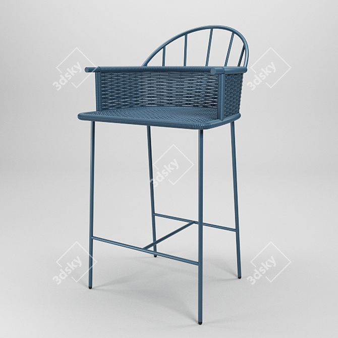 Sleek Mexa 1730 Bar Stool 3D model image 1