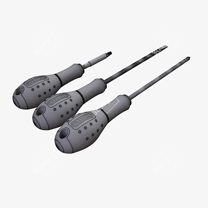 Durable Steel Screwdriver 3D model image 6