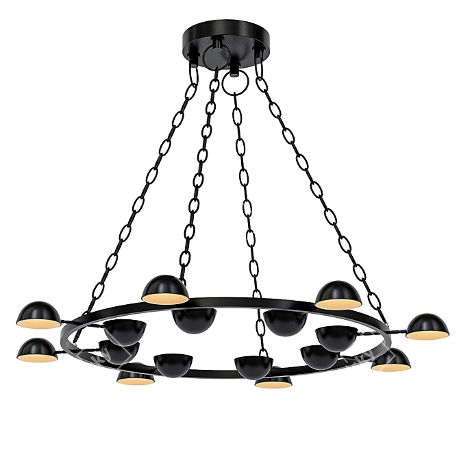 Elegant Bronze Chandelier - John Badari Lighting 2020 3D model image 1