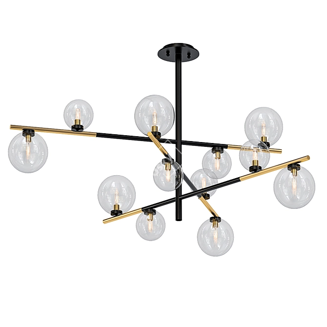 Sleek Loft Pendant Light 3D model image 1