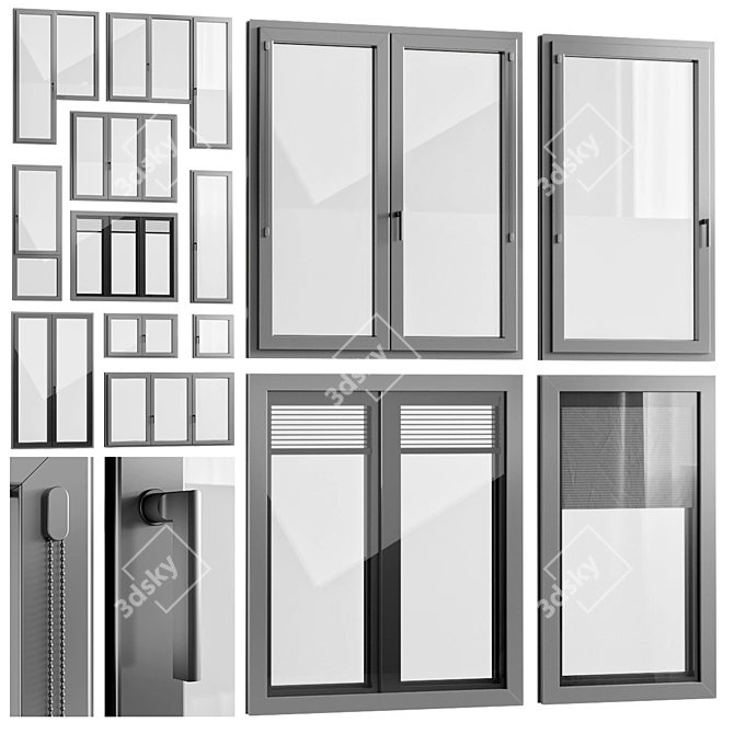 Blind-Integrated Windows by Finstral 3D model image 1