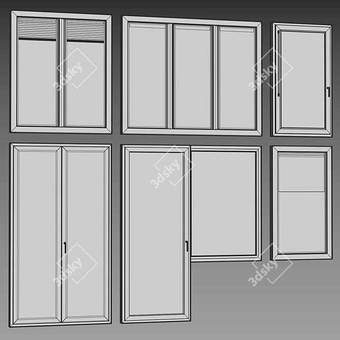 Blind-Integrated Windows by Finstral 3D model image 7