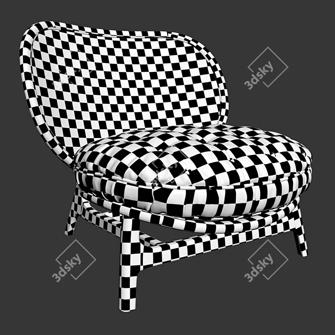 Elegant Rattan Nautico Sofa 3D model image 5