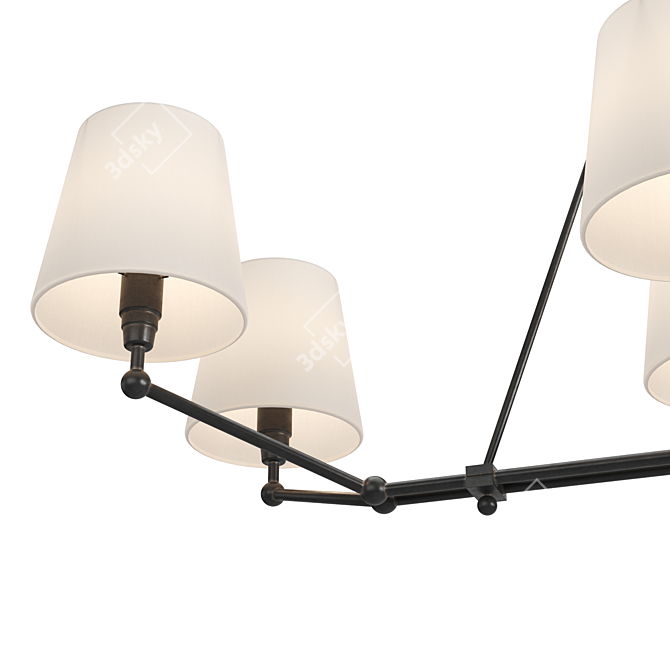 Bronze Barrington Chandelier - Elegant Lighting Statement 3D model image 3