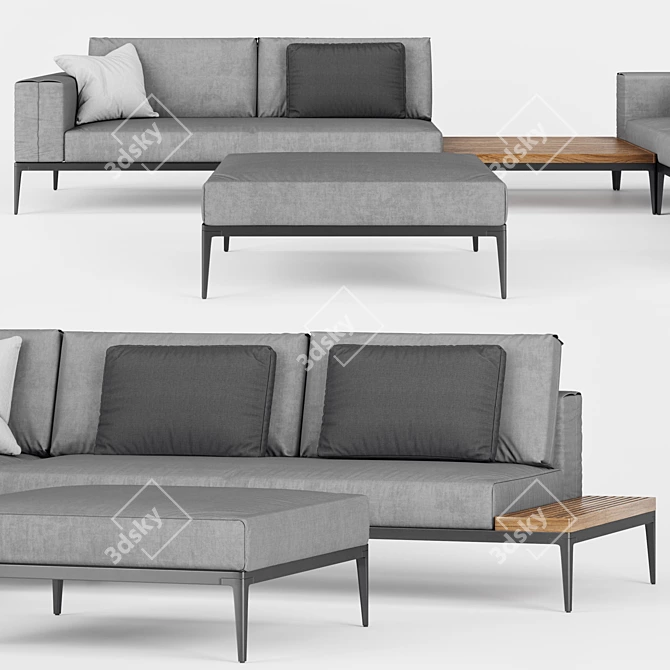  Grid Sofa Collection: Versatile and Stylish 3D model image 2