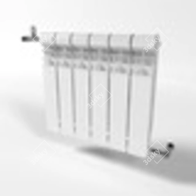 Modern Square Radiator for Heating 3D model image 3