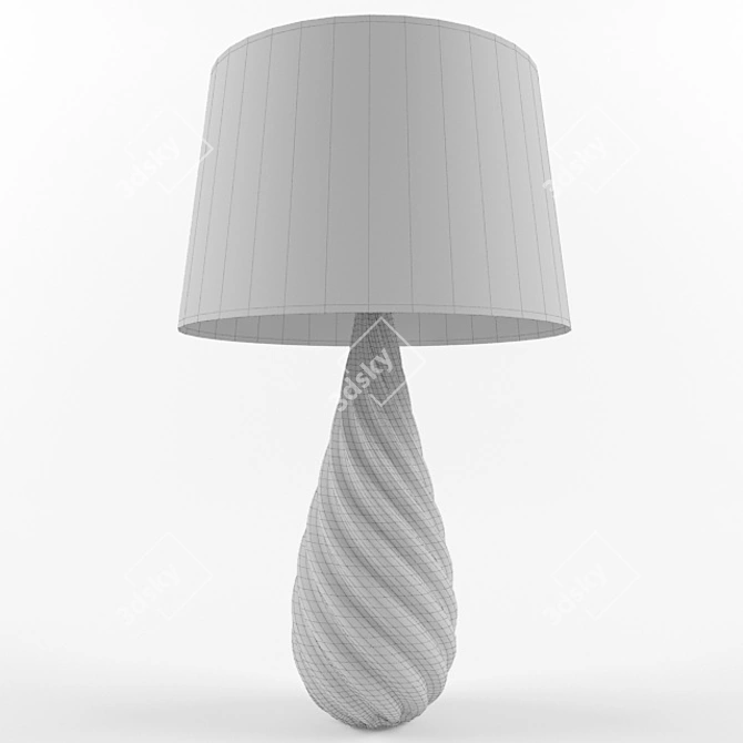 Sleek Steel Table Lamp 3D model image 5