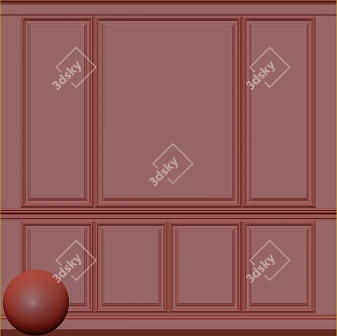 Puritan Gray Decorative Plaster 3D model image 3