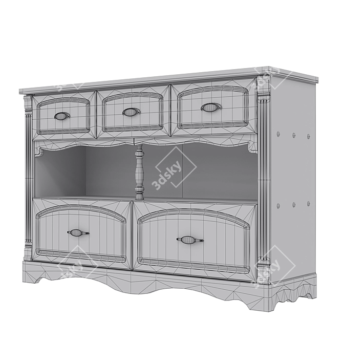 Classic Provence Chest of Drawers 3D model image 4